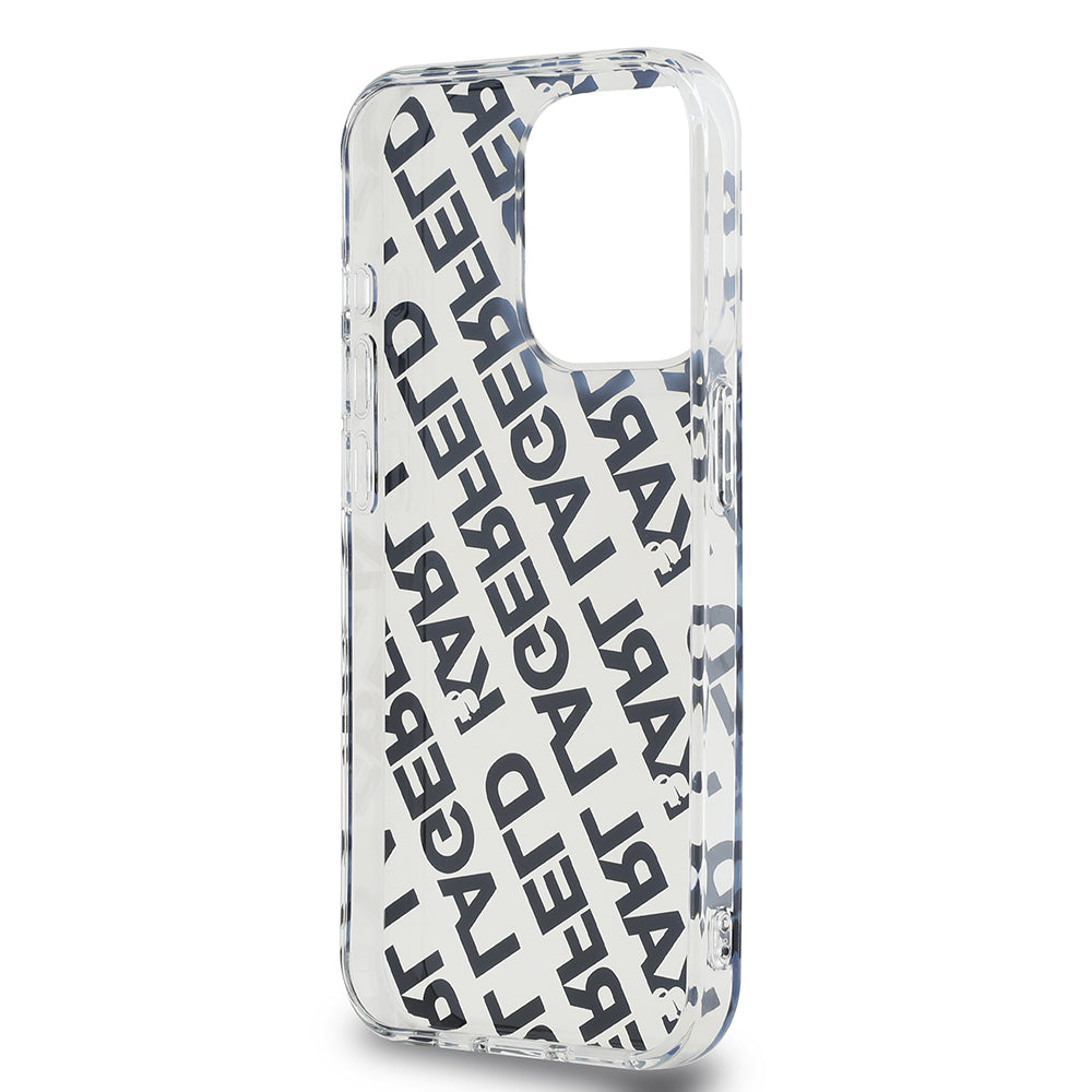 Etui til Apple iPhone 15 Pro, Karl Lagerfeld, IML Electroplated Repeated Logo, Gylden