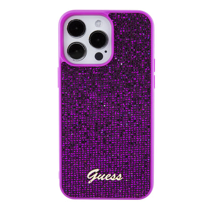 Etui til Apple iPhone 15 Pro Max, Guess, Disco Metal Script, Fuchsia