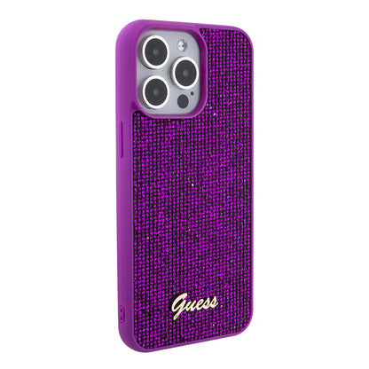 Etui til Apple iPhone 15 Pro Max, Guess, Disco Metal Script, Fuchsia