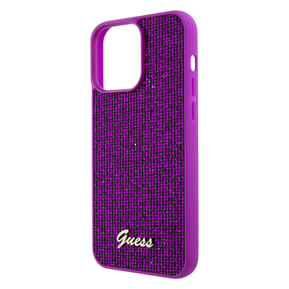 Etui til Apple iPhone 15 Pro Max, Guess, Disco Metal Script, Fuchsia