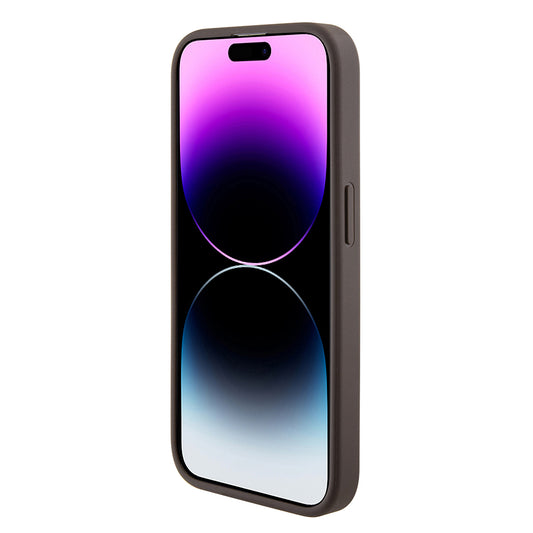 Etui til Apple iPhone 15 Pro Max, Guess, Grip Stand 4G Triangle Strass, Brun