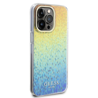 Etui til Apple iPhone 15 Pro Max, Guess, IML Faceted Mirror Disco Iridescent, Flerfarvet