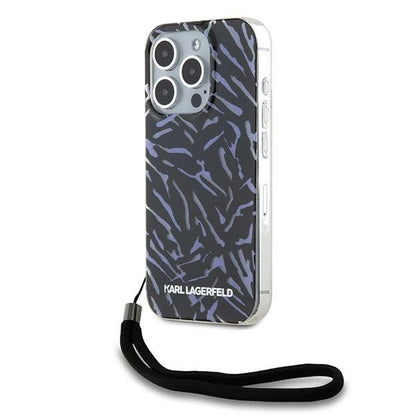 Etui til Apple iPhone 15 Pro Max, Karl Lagerfeld, Zebra with Cord Strap, Lilla