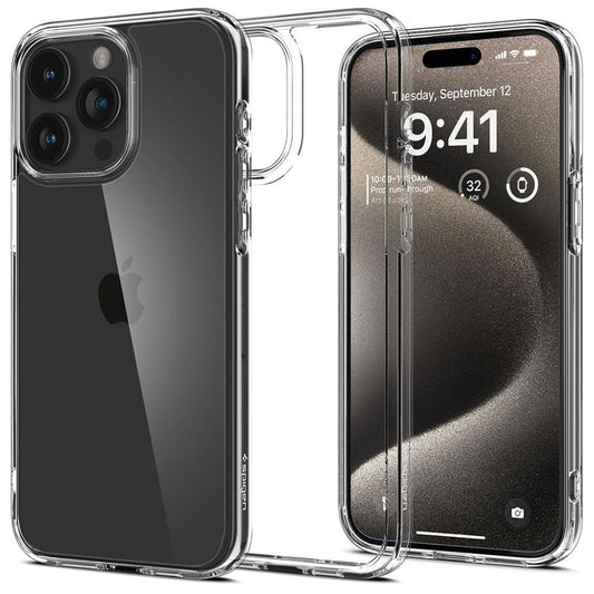 Etui til Apple iPhone 15 Pro Max, Spigen, Ultra Hybrid, Gennemsigtig