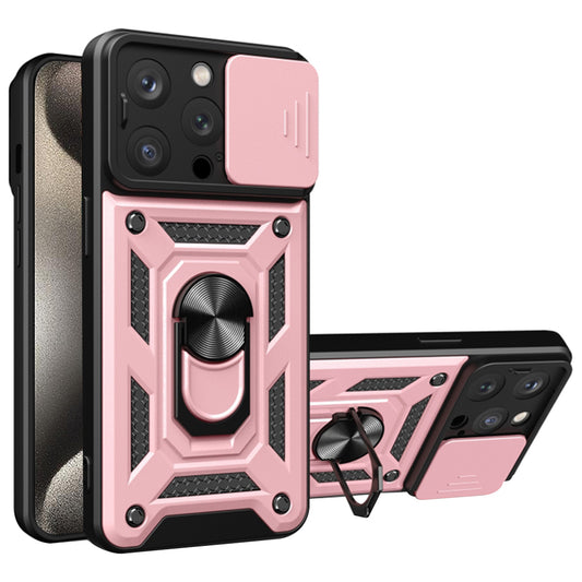 Cover til Apple iPhone 15 Pro Max, Techsuit, CamShield, Pink