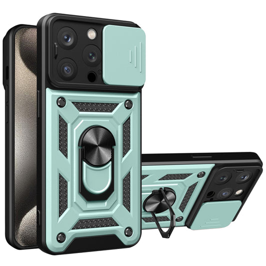 Cover til Apple iPhone 15 Pro Max, Techsuit, CamShield, Grøn