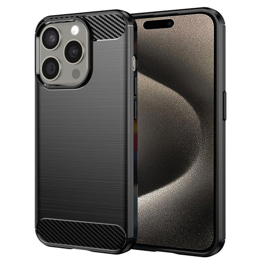 Cover til Apple iPhone 15 Pro Max, Techsuit, Carbon, Sort