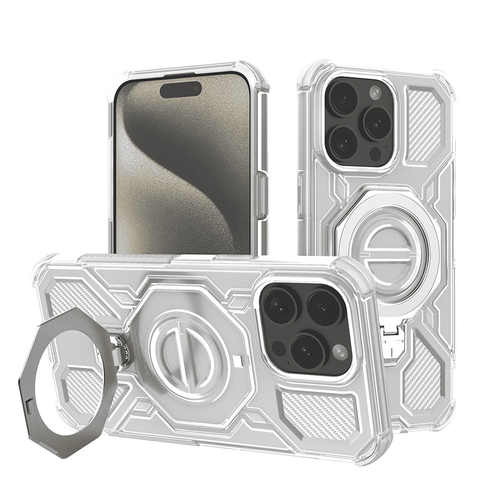 Cover til Apple iPhone 15 Pro Max, Techsuit, Carbon Shield Pro, Hvid