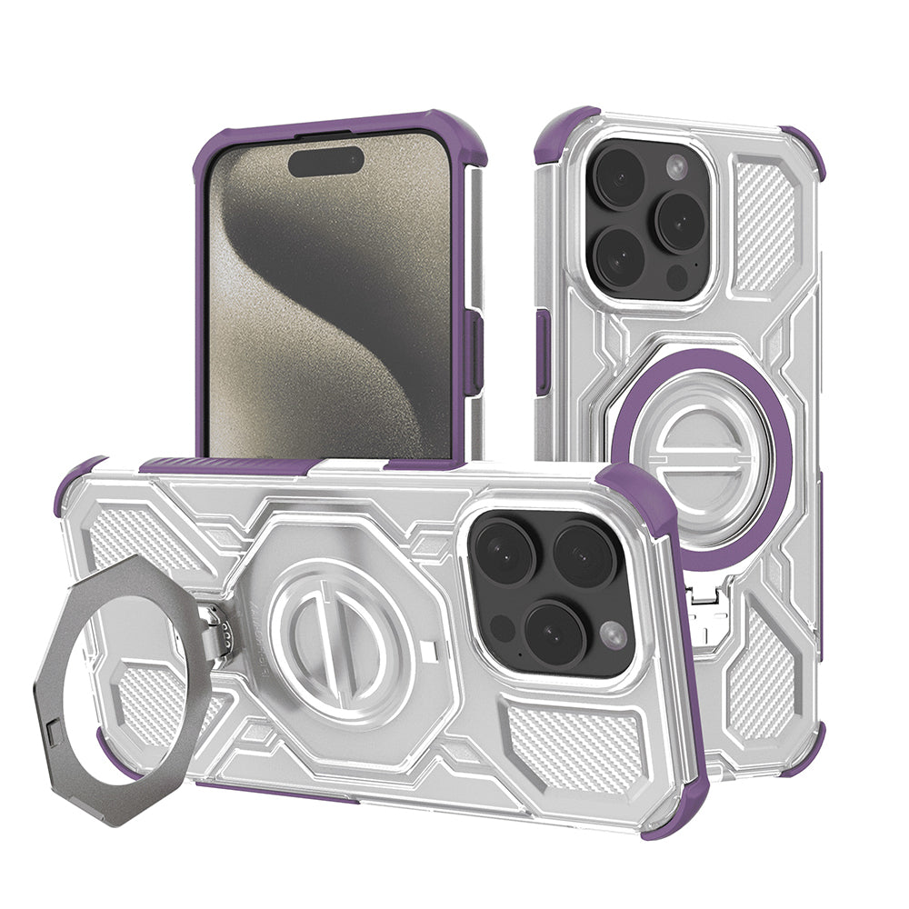 Cover til Apple iPhone 15 Pro Max, Techsuit, Carbon Shield Pro, Lilla
