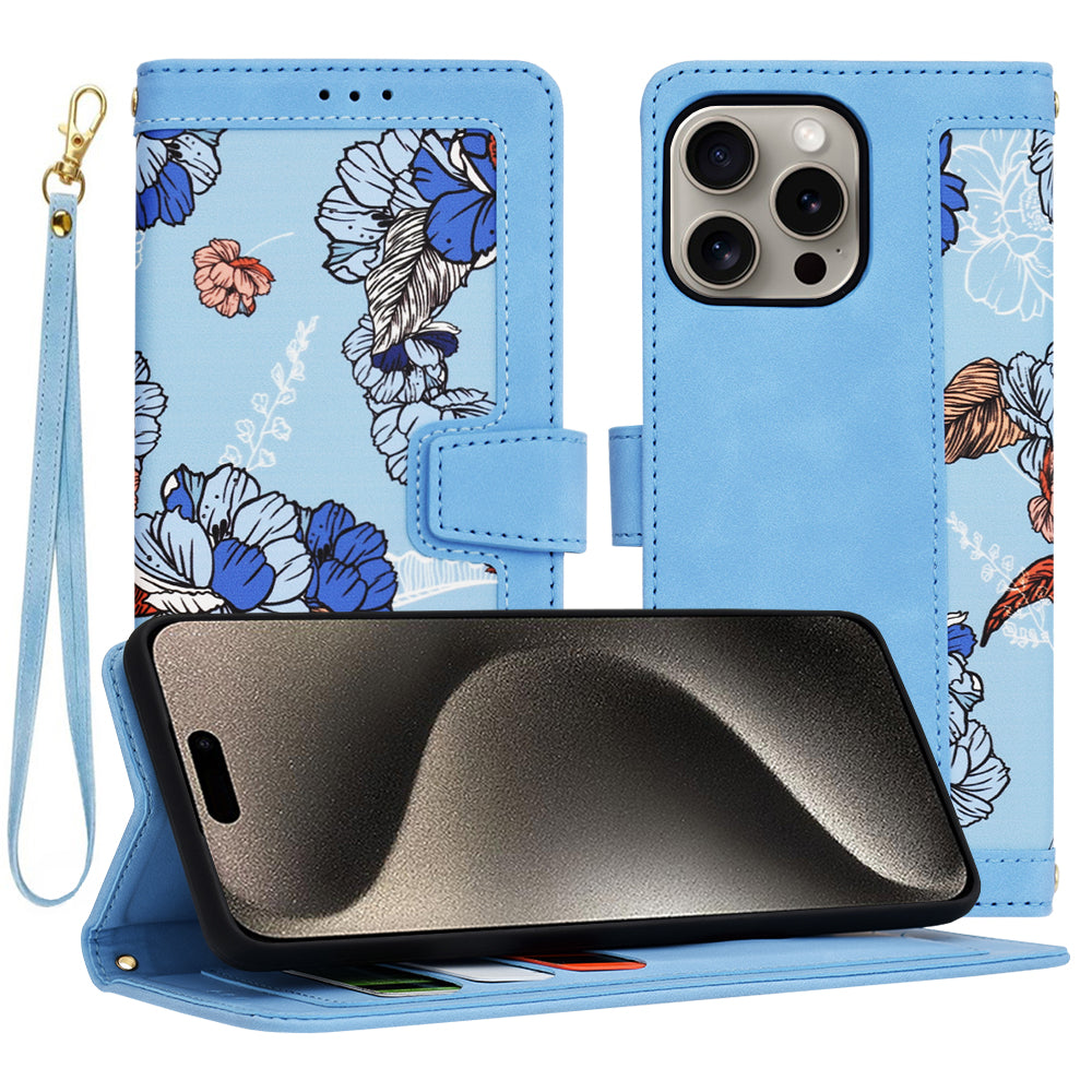 Cover til Apple iPhone 15 Pro Max, Techsuit, FlipCraft, Blå