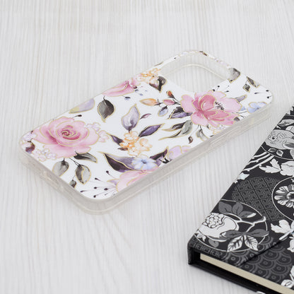 Cover til Apple iPhone 15 Pro Max, Techsuit, Marble, Hvid