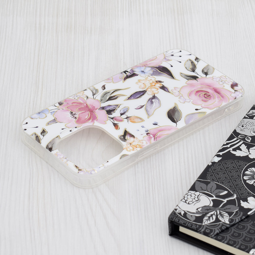 Cover til Apple iPhone 15 Pro Max, Techsuit, Marble, Hvid