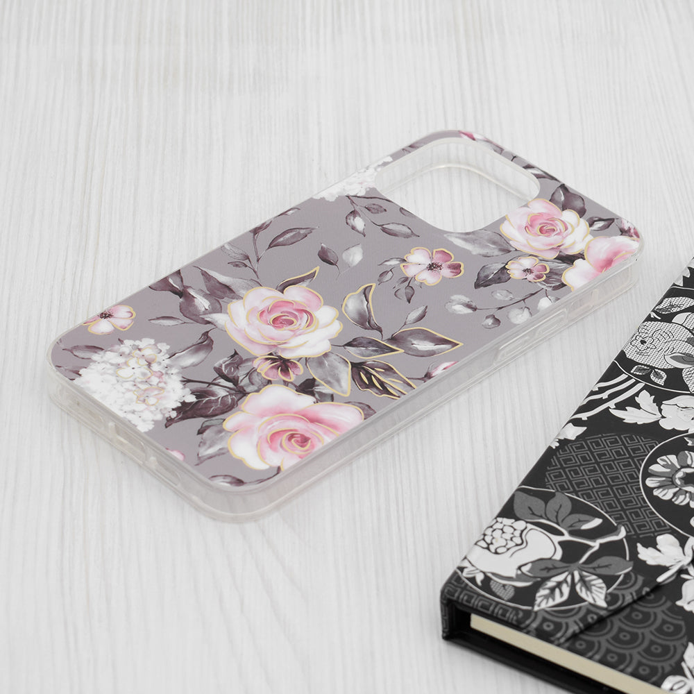 Cover til Apple iPhone 15 Pro Max, Techsuit, Marble, Grå