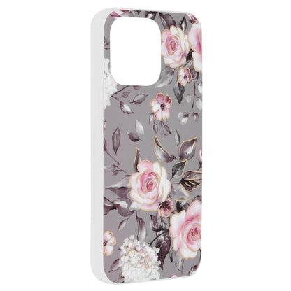 Cover til Apple iPhone 15 Pro Max, Techsuit, Marble, Grå