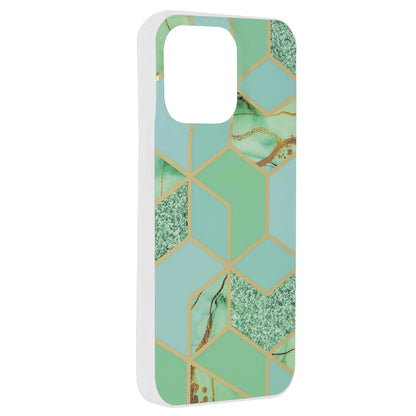 Cover til Apple iPhone 15 Pro Max, Techsuit, Marble, Grøn