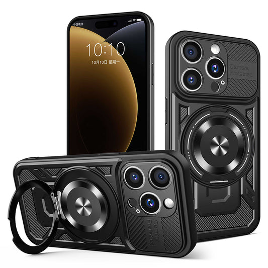 Cover til Apple iPhone 15 Pro Max, Techsuit, RuggedCam, Sort