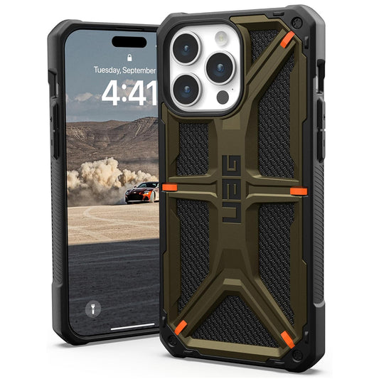 Cover til Apple iPhone 15 Pro Max, Urban Armor Gear, Monarch Kevlar, Grøn