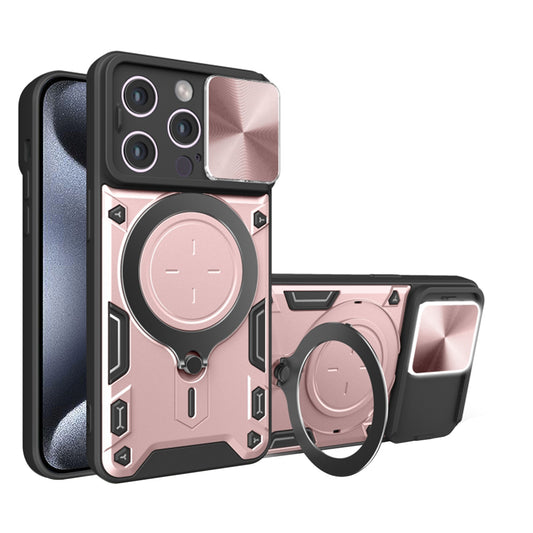 Cover til Apple iPhone 15 Pro, Techsuit, CamGuard Pro, Lyserød Guld