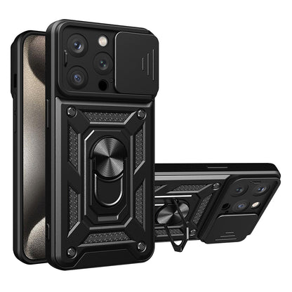 Cover til Apple iPhone 15 Pro, Techsuit, CamShield, Sort