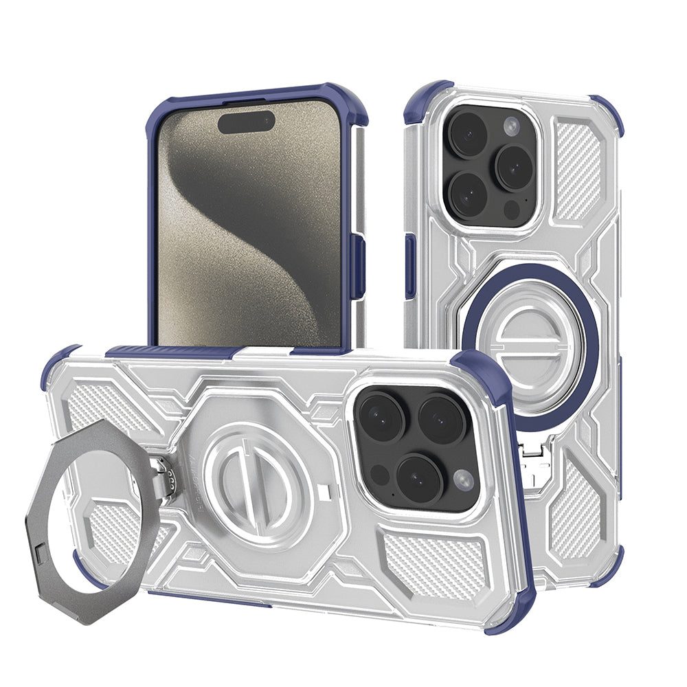 Cover til Apple iPhone 15 Pro, Techsuit, Carbon Shield Pro, Blå