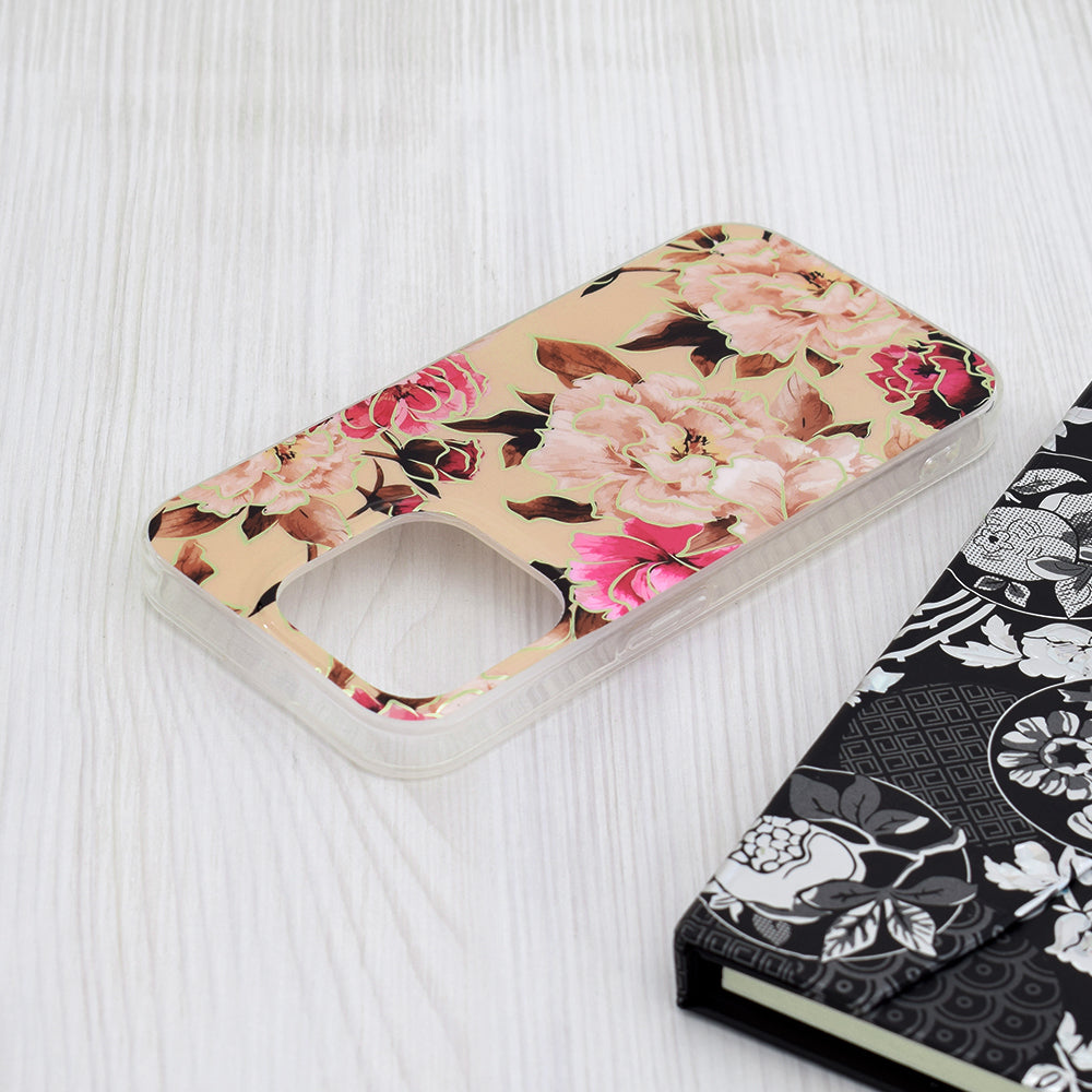 Cover til Apple iPhone 15 Pro, Techsuit, Marble, Beige