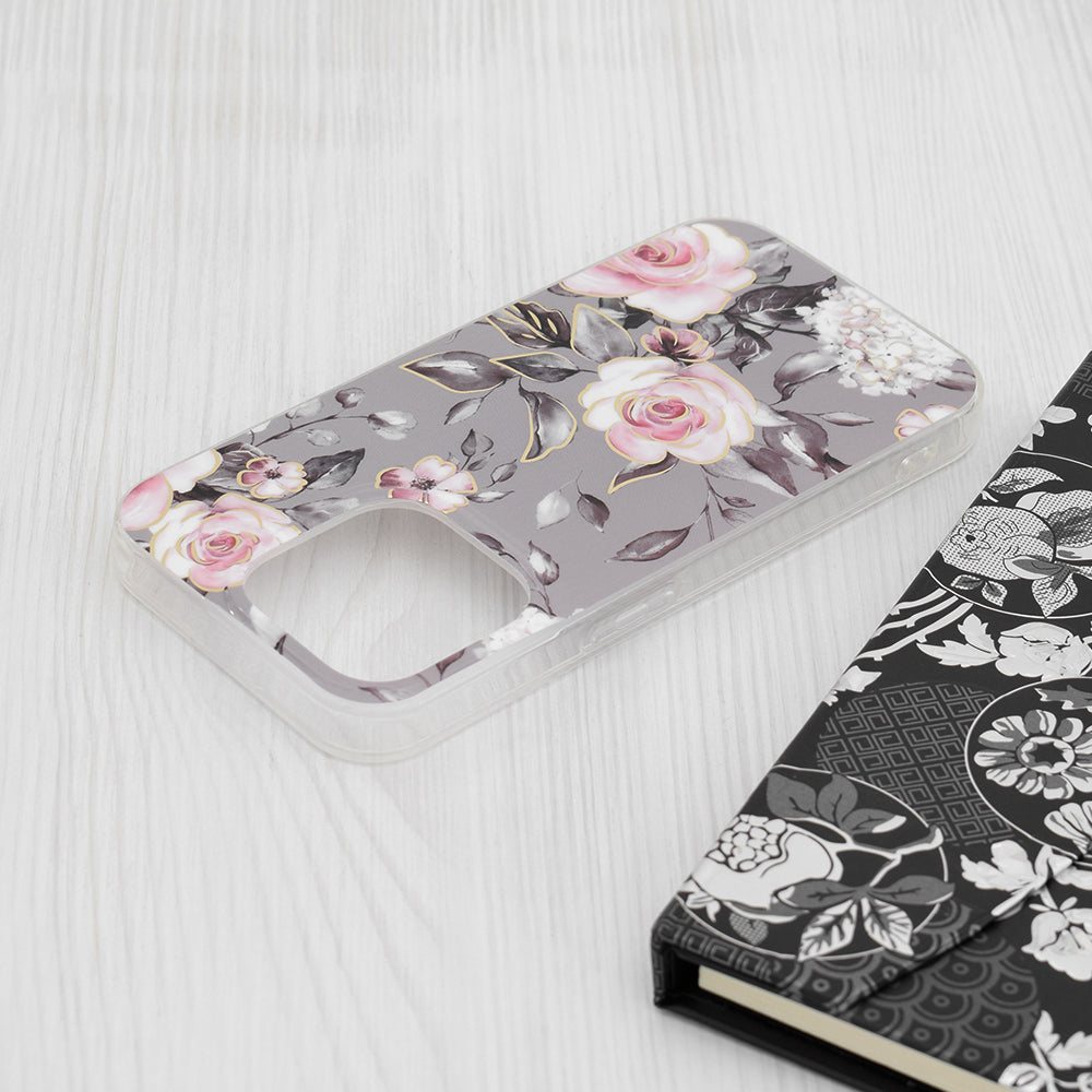 Cover til Apple iPhone 15 Pro, Techsuit, Marble, Grå