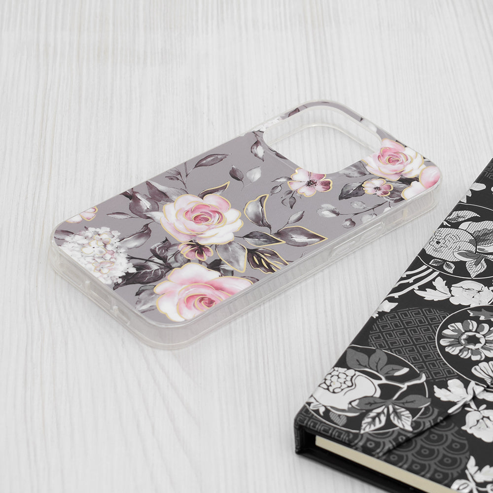 Cover til Apple iPhone 15 Pro, Techsuit, Marble, Grå