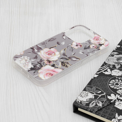 Cover til Apple iPhone 15 Pro, Techsuit, Marble, Grå
