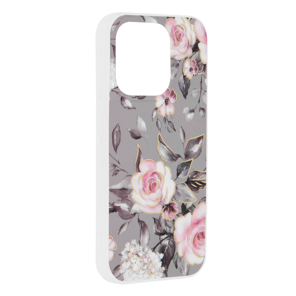 Cover til Apple iPhone 15 Pro, Techsuit, Marble, Grå