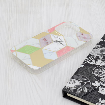 Cover til Apple iPhone 15 Pro, Techsuit, Marble, Lilla