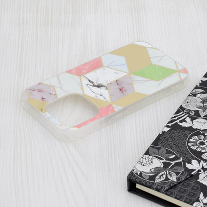 Cover til Apple iPhone 15 Pro, Techsuit, Marble, Lilla