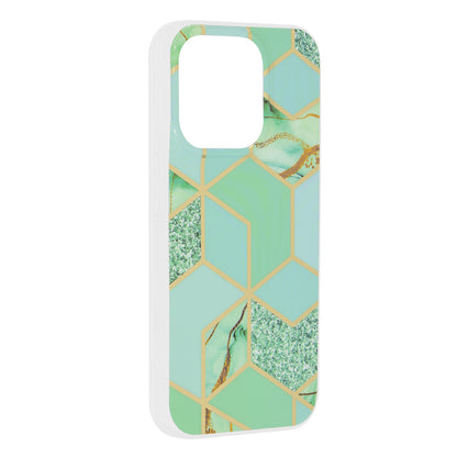 Cover til Apple iPhone 15 Pro, Techsuit, Marble, Grøn