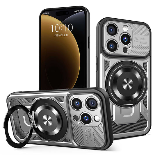 Cover til Apple iPhone 15 Pro, Techsuit, RuggedCam, Grå