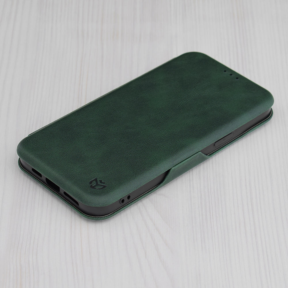 Case for Apple iPhone 15 Pro, Techsuit, Safe Wallet Plus, Green