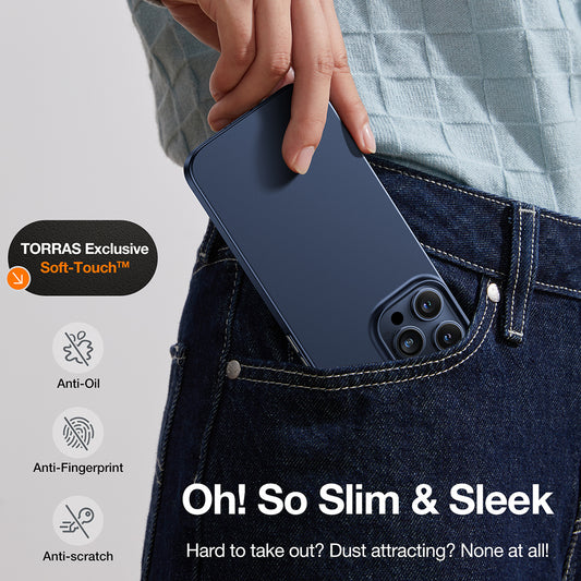 Cover til Apple iPhone 15 Pro, Torras, OriginFit, Mørkeblå