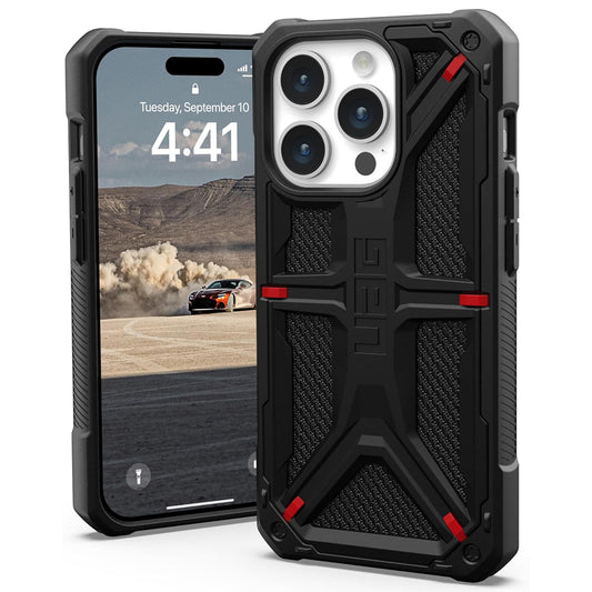 Cover til Apple iPhone 15 Pro, Urban Armor Gear, Monarch Kevlar, Sort