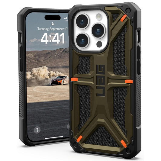 Cover til Apple iPhone 15 Pro, Urban Armor Gear, Monarch Kevlar, Grøn