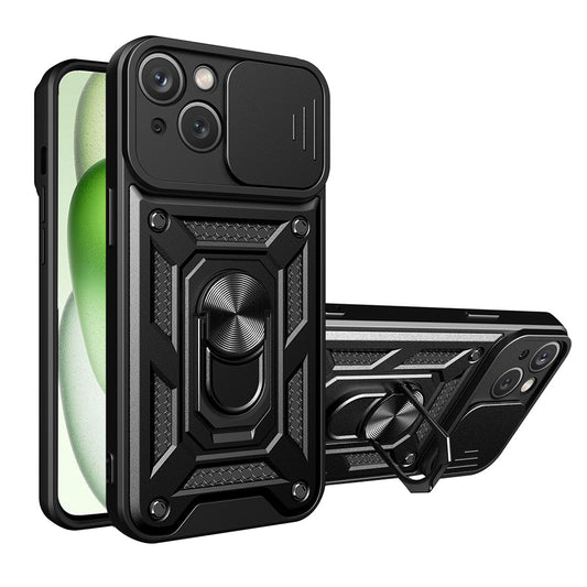Cover til Apple iPhone 15, Techsuit, CamShield, Sort