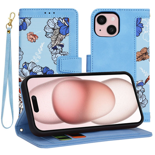 Cover til Apple iPhone 15, Techsuit, FlipCraft, Blå