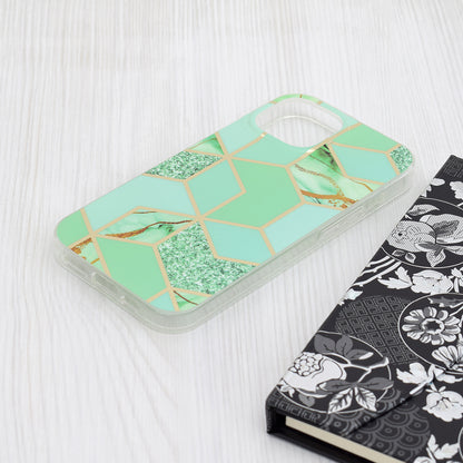 Cover til Apple iPhone 15, Techsuit, Marble, Grøn