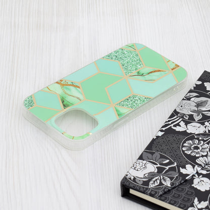 Cover til Apple iPhone 15, Techsuit, Marble, Grøn