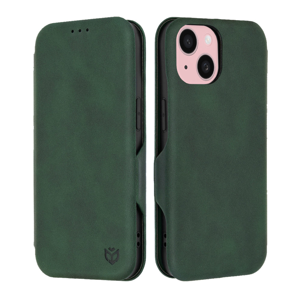 Cover til Apple iPhone 15, Techsuit, Safe Wallet Plus, Grøn