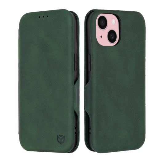 Cover til Apple iPhone 15, Techsuit, Safe Wallet Plus, Grøn
