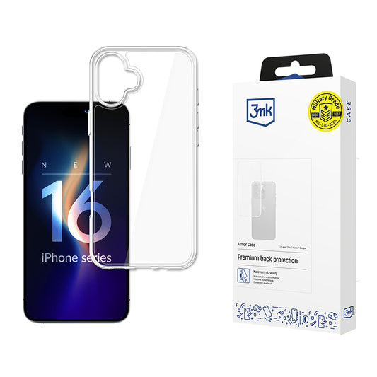Cover til Apple iPhone 16, 3MK, Armor, Transparent