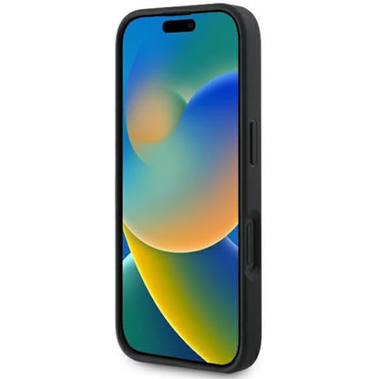 Etui til Apple iPhone 16, Guess, Fixed Glitter Big 4G, Sort