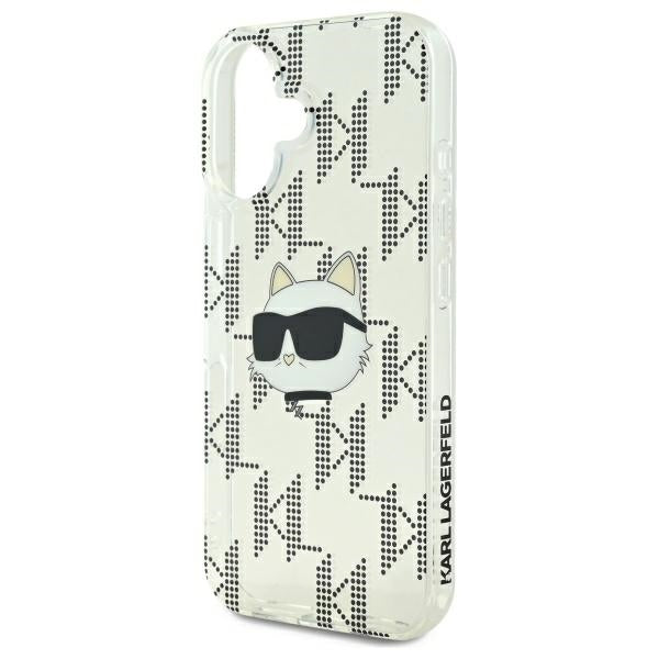 Cover til Apple iPhone 16, Karl Lagerfeld, IML Luxury Electroplated Choupette's Head, Gennemsigtig