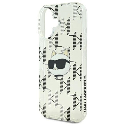 Cover til Apple iPhone 16, Karl Lagerfeld, IML Luxury Electroplated Choupette's Head, Gennemsigtig