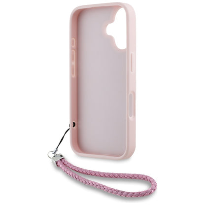 Etui til Apple iPhone 16, Karl Lagerfeld, Quilted Initial Logo & Chain Strap, Pink