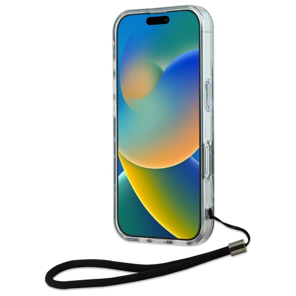 Etui til Apple iPhone 16, Karl Lagerfeld, Zebra med snorestrop, Lilla