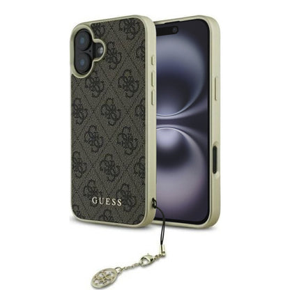 Etui til Apple iPhone 16 Plus, Guess, 4G Charm, Brun